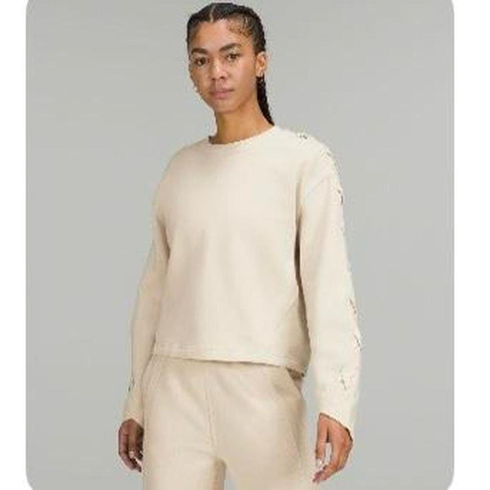 Lululemon Braided Sweatshirt in White Opal